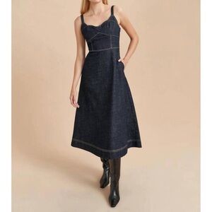 NWT LA LIGNE NYC fiona dress in rinse